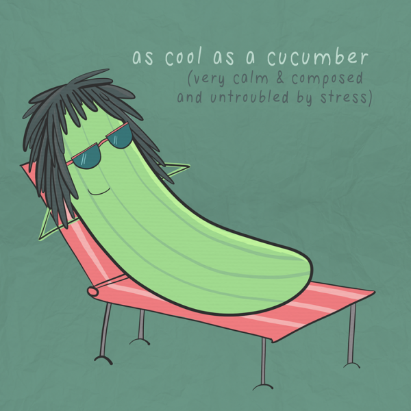 معنی as cool as a cucumber